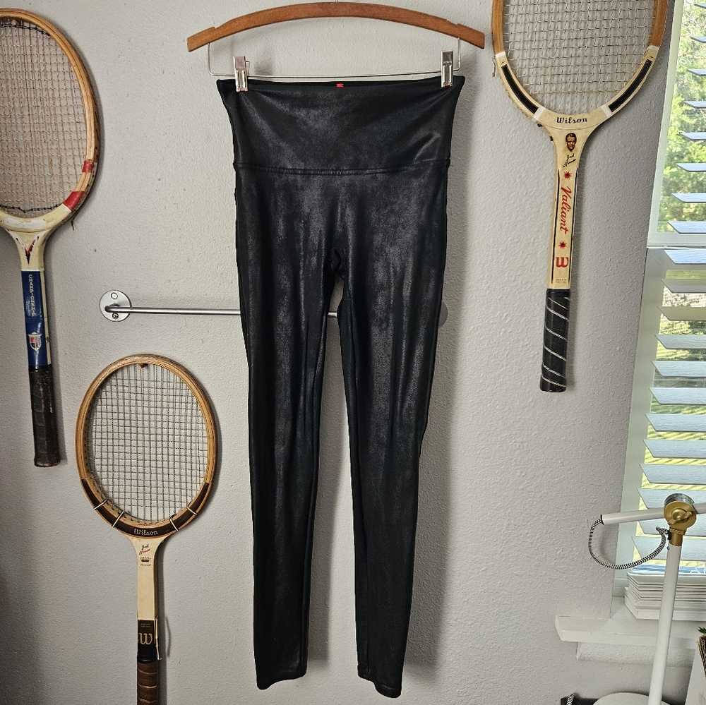 Spanx‎ faux leather leggings Medium